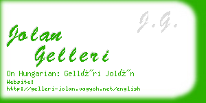 jolan gelleri business card